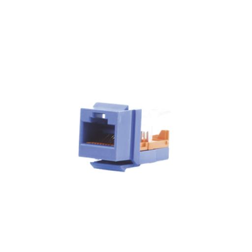 [PANDUIT_NK5E88MBUY] Panduit Conector Jack Estilo Leadframe, Tipo Keystone, Categoría 5e, de 8 posiciones y 8 cables, Color Azul