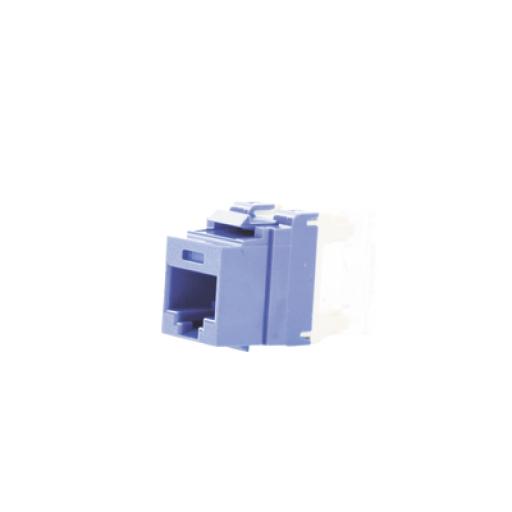 [PANDUIT_NKP5E88MBU] Panduit Conector Jack Estilo 110 (de Impacto), Tipo Keystone, Categoría 5e, de 8 posiciones y 8 cables, Color Azul