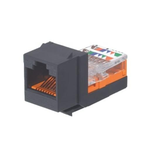 [PANDUIT_NK5E88MBLY] Panduit Conector Jack Estilo Leadframe, Tipo Keystone, Categoría 5e, de 8 posiciones y 8 cables, Color Negro