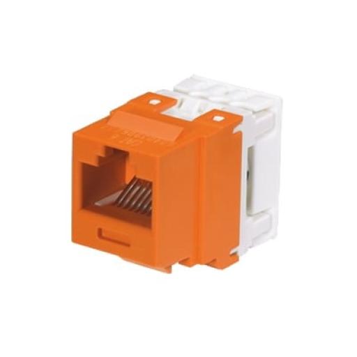 [PANDUIT_NK688MOR] Panduit Conector Jack Estilo 110 (de Impacto), Tipo Keystone, Categoría 6, de 8 posiciones y 8 cables, Color Naranja