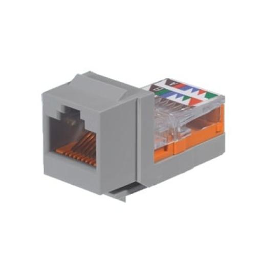 [PANDUIT_NK5E88MIGY] Panduit Conector Jack Estilo Leadframe, Tipo Keystone, Categoría 5e, de 8 posiciones y 8 cables, Color Gris