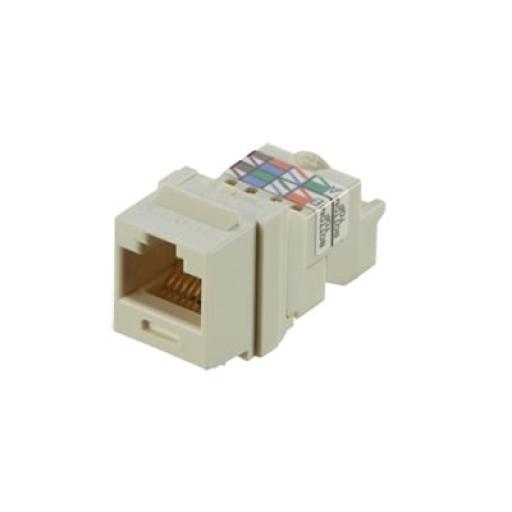 [PANDUIT_NK6TMIW] Panduit Conector Jack Estilo TP, Tipo Keystone, Categoría 6, de 8 posiciones y 8 cables, Color Blanco Mate
