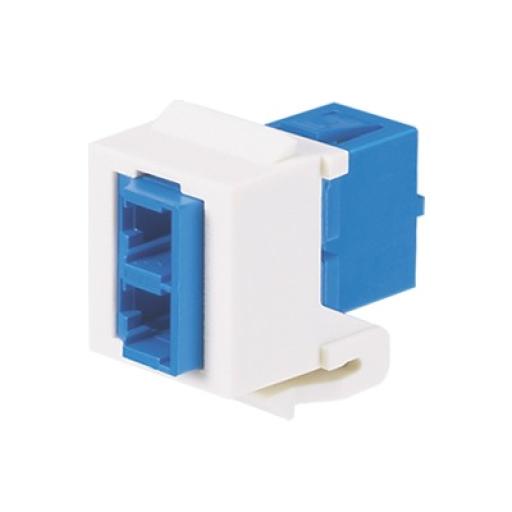 [PANDUIT_NKDLCMZIW] Panduit Módulo Acoplador LC Duplex, para Fibra Óptica Monomodo OS1/OS2, Tipo Keystone, Color Blanco Mate