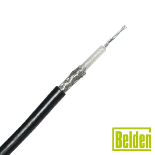 [BELDEN_8259/1000] Belden Cable RG58AU con blindaje de malla de cobre estañada 95%, aislante de polietileno.
