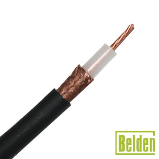 [BELDEN_8267] Belden Cable RG213U con blindaje de malla trenzada de cobre 97%, aislamiento de polietileno.