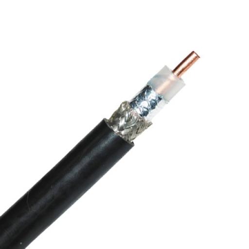 [BELDEN_9913*1MTS] Belden Retazo de 1 Metro de Cable coaxial tipo RG-8/U, conductor central de 2.74 mm en cobre sólido cal. 10, con 90% de blindaje de malla trenzada de cobre estañada + cinta Duobond, aislamiento de polietileno semi-sólido, forro de PVC. PRE