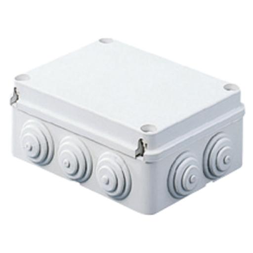 [GEWISS_GW-44-009] Gewiss Caja de derivación de PVC Auto-extinguible con 12 entradas, tapa atornillada, 300x220x120 MM, Para Exterior (IP55)