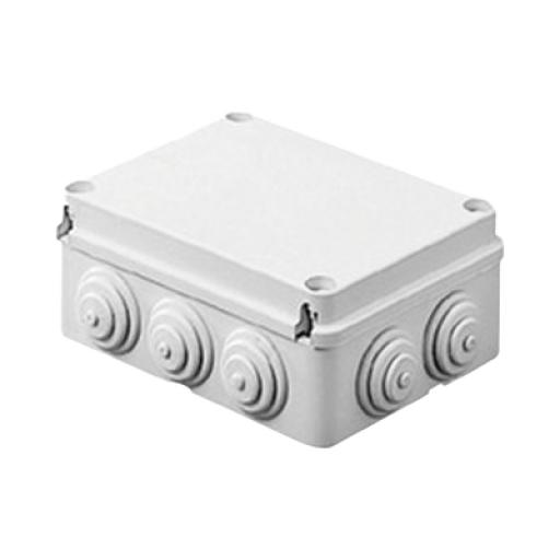 [GEWISS_GW-44-010] Gewiss Caja de derivación de PVC Auto-extinguible con 12 entradas, tapa atornillada, 380x300x120 MM, Para Exterior (IP55)