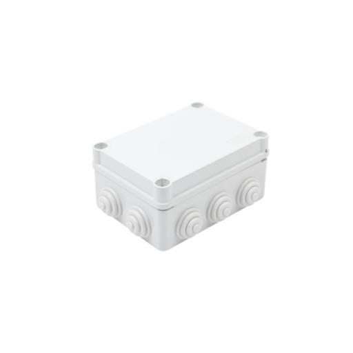[GEWISS_GW-44-026] Gewiss Caja de derivación de PVC Auto-Extinguible con 10 entradas, tapa y tornillo de media vuelta de 1/4", 150x110x70 mm (5.9 x 4.3 x 2.7 in), Para Exterior (IP55)