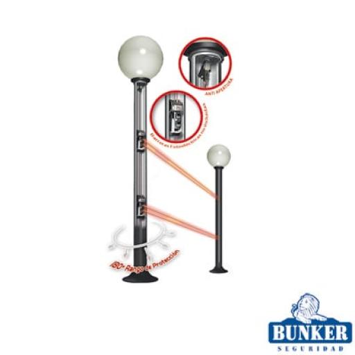 [BUNKERSEGURIDAD_MALTA] Bunker Seguridad Carcasa ultra resistente y elegante tipo farola ideal para sensores fotoeléctricos/ Requiere PCGLOBE (no incluido).