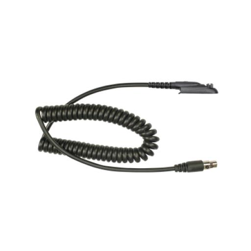 [PRYME_MCEM-33] PRYME Cable para auricular HDS-EMB con atenuación de ruido para radios Motorola HT-750/ 1250/ 1550, PRO-5150/ 5550/ 7150/ 9150, MTX-850LS, PTX-700/ 760/ 780, Baofeng.