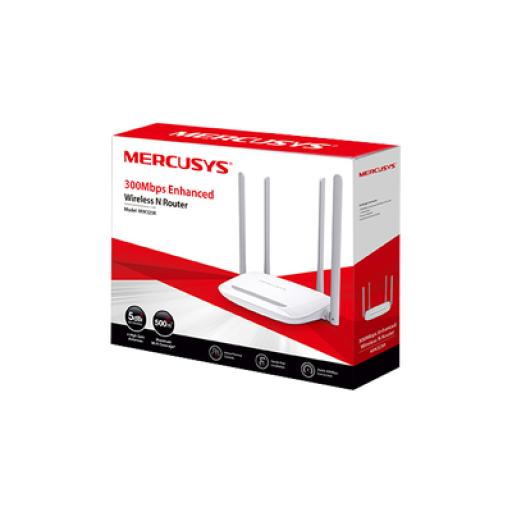 [MERCUSYS_MW325R] Mercusys Router Inalámbrico N Mejorado / 2.4 GHz de 300 Mbps / 1 Puerto WAN 10/100 Mbps / 3 Puertos LAN 10/100 Mbps / 4 Antenas de 5 dBi
