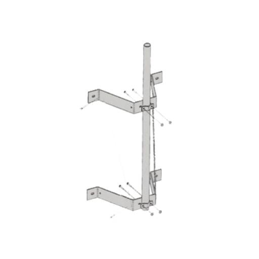 [ROHN_WM212] Rohn Montaje doble de pared con mástil de 2-3/8" x 0.154" x 6' (1.8 m).