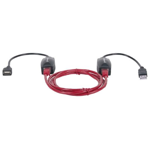 [MANHATTAN_179300] Extensor de línea USB Manhattan Negro 11.5 CM.