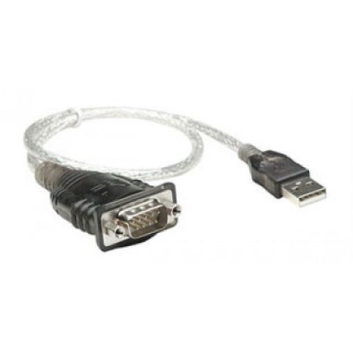 [MANHATTAN_205146] Convertidor de USB a Puerto Serie Manhattan Negro/ Plateado 45 CM.