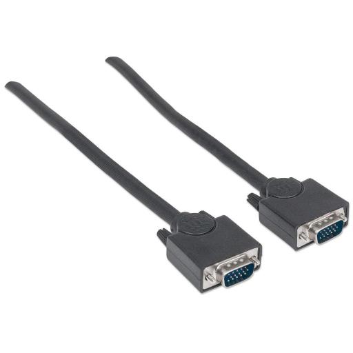 [MANHATTAN_311748] Cable para monitor SVGA Manhattan Negro 3 M.