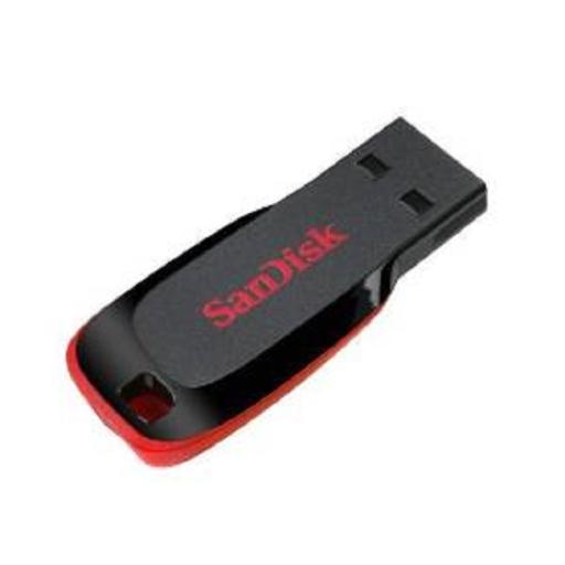 [SANDISK_SDCZ50-064G-B35] Memoria USB SanDisk Cruzer Blade CZ50 64GB USB2.0 NegroRojo