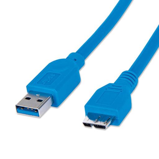 [MANHATTAN_325424] Cable para Dispositivos USB Micro-B Manhattan Azul 2 M.