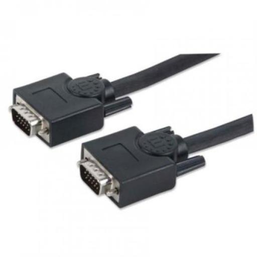 [MANHATTAN_372978] Cable para monitor SVGA Manhattan Negro 7.5 M.