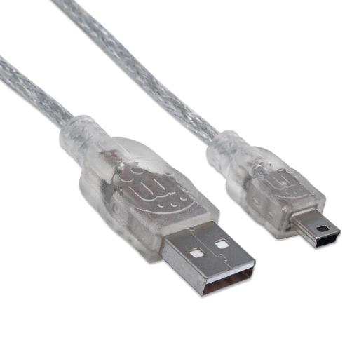 [MANHATTAN_333412] Cable para Dispositivos USB Mini-B de Alta Velocidad Manhattan 1.8 M.