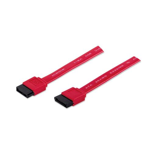 [MANHATTAN_340700] Cable de datos SATA Manhattan Rojo 50 CM.