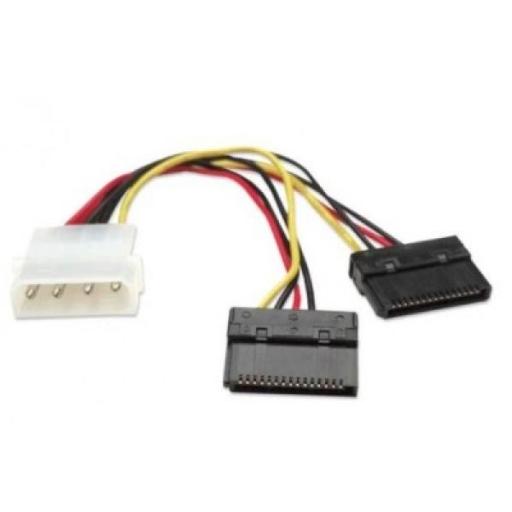 [MANHATTAN_349369] Cable de corriente SATA en Y Manhattan Multicolor 15 cm.