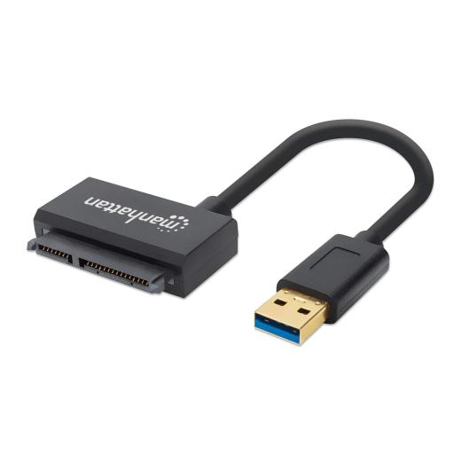 [MANHATTAN_130424] Adaptador USB SuperSpeed a SATA Manhattan Negro.