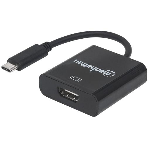 [MANHATTAN_151788] Convertidor USB-C a HDMI Manhattan Negro.