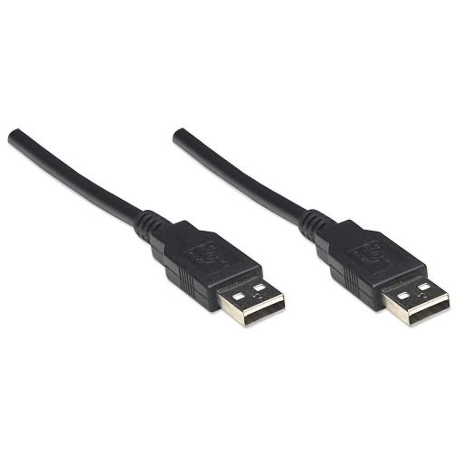 [MANHATTAN_306089] Cable para Dispositivos USB Tipo A Manhattan Negro 1.8 M.
