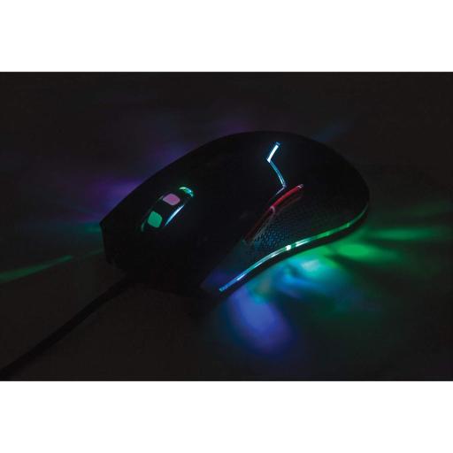 [MANHATTAN_176071] Ratón óptico cableado para videojuegos con LED Manhattan Negro.