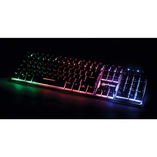 [MANHATTAN_178457] Teclado gaming — Edición Base Metálica Manhattan.