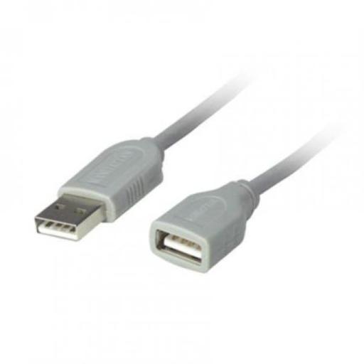 [MANHATTAN_317238] Cable de Extensión USB Manhattan Gris 3 M.