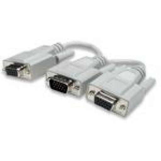 [MANHATTAN_328302] Cable Y para VGA Manhattan Blanco 15 CM.