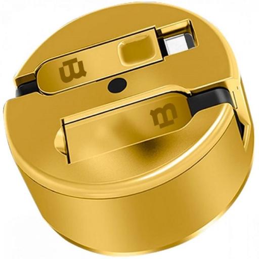 [BLACKPCS_CAGMCPR-3] Blackpcs CABLE BLACKPCS (CA-RETRACTIL)  V8/C ORO 1M PLASTICO 2.1A (CAGMCPR-3)