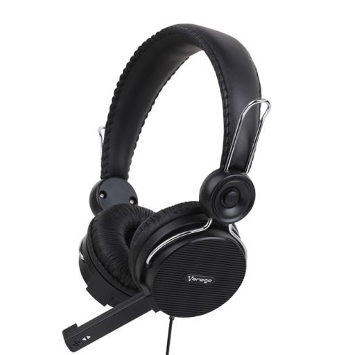 [VORAGO_HS-201] Vorago HS-201 auricular y casco Auriculares Alámbrico Diadema Llamadas/Música Negro