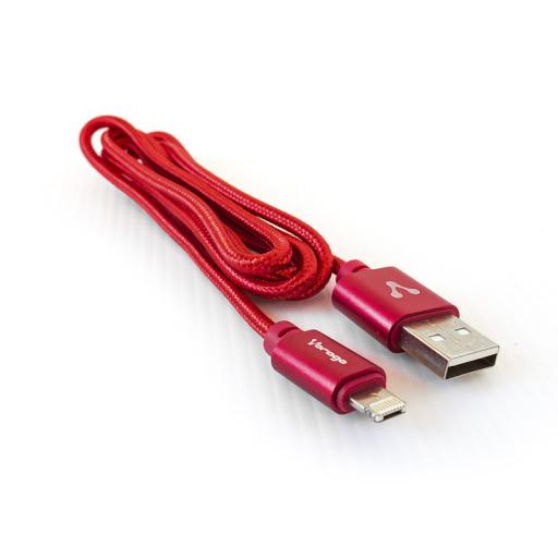 [VORAGO_CAB-209 ROJO] Vorago CABLE VORAGO CAB-209 DUAL MICRO USB/LIGHTNING ROJO 1M BOLSA