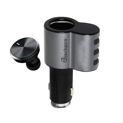 [BLACKPCS_EPI053BT-BL] Blackpcs CAR CHARGER BLACKPCS 3 PUERTOS USB MANOS LIBRES NEGRO (EPI053BT-BL)