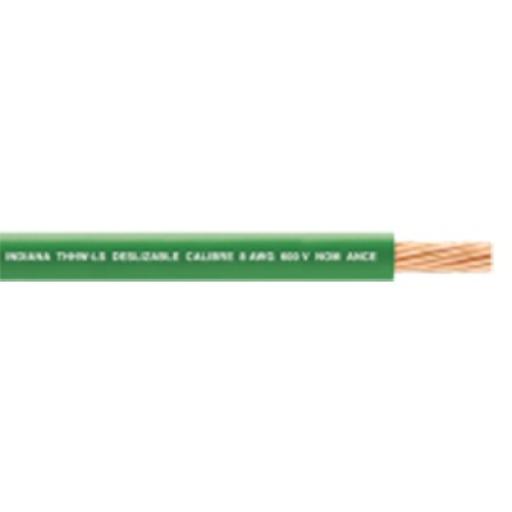 [INDIANA_SLY-304-GRN] Indiana ( Venta por metro ) Cable 10 awg  color verde, conductor de cobre suave cableado. Aislamiento de PVC, auto-extinguible.