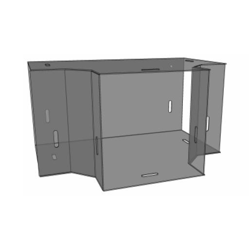 [CHAROFIL_CH-DCT65L] CHAROFIL Derivación "T" horizontal 65 x 65 mm, fabricado en lámina de acero al carbón 