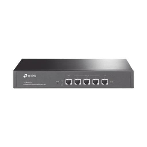 [TPLINK_TL-R480T] TPLINK Router Balanceador de Carga Multi-Wan, 1 puerto LAN 10/100 Mbps, 1 puerto WAN 10/100 Mbps, 3 puertos Auto configurables LAN/WAN, Sesiones Concurrentes 30,000 para Negocios Pequeños y Medianos