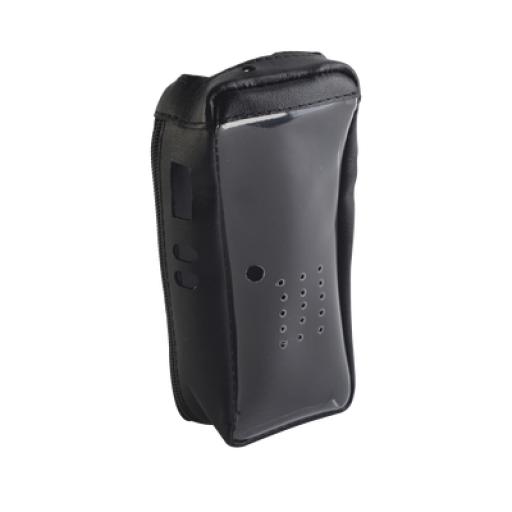 [SYSCOM_FSMNX-200T] Syscom Funda de piel reforzada con visor frontal transparente, para radios NX-200, NX-300.