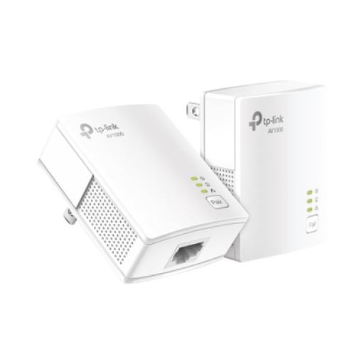 [TPLINK_TLPA7017KIT] TPLINK Kit Adaptador Powerline Gigabit Ethernet, tecnologia HomePlug AV2, 1000Mbps, Plug and Play, hasta 300 M dentro de casa, 1 Puerto 10/100/1000 Mbps y tamaño ultra compacto
