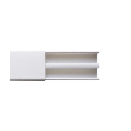 [THORSMAN_PT-48] Thorsman Canaleta blanca dos vías, de PVC auto extinguible,  48 x 16 x tramo 2.5m (6101-01250) 