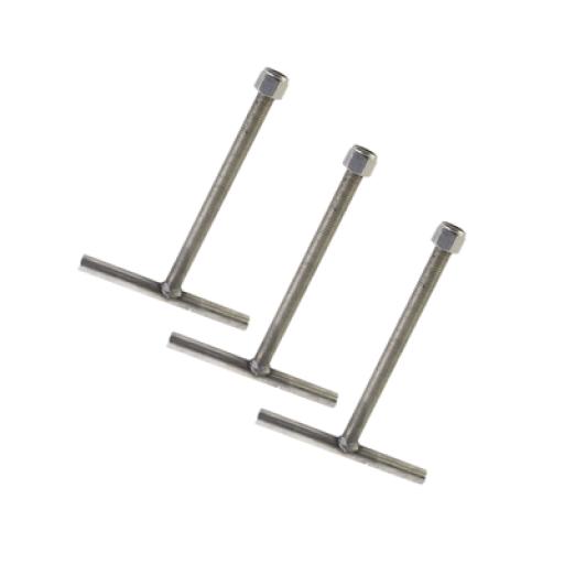 [SYSCOMTOWERS_SAB-60G] SYSCOM TOWERS Juego de 3 Anclas con galvanizado por inmersión en caliente. Compatible con SBA60.