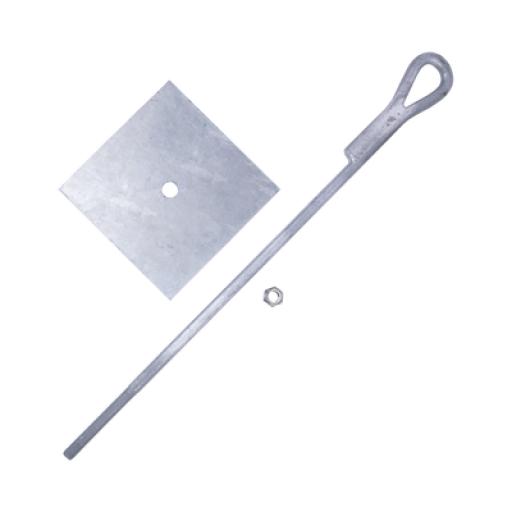 [SYSCOMTOWERS_SAP-01-JG] SYSCOM TOWERS Ancla para Retenida para Muro con Ojo de Llave Galvanizado por Inmersión en Caliente (Requiere Placa Igualadora).
