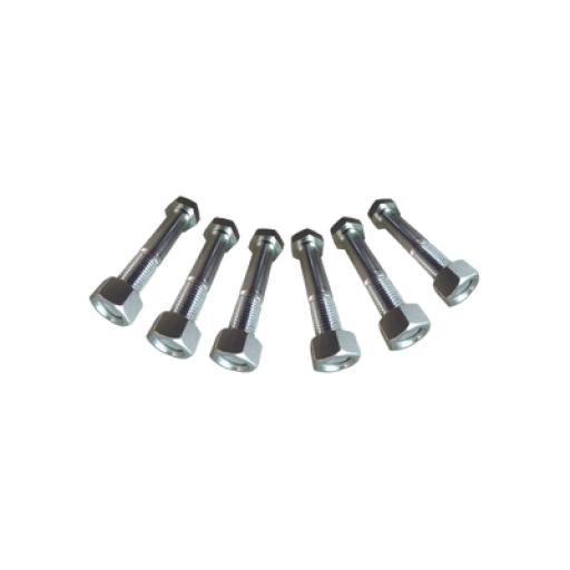 [SYSCOMTOWERS_SJ-TR] SYSCOM TOWERS Juego de 6 Tornillos y tuercas de acero inoxidable de 3/4” x 2 1/2.