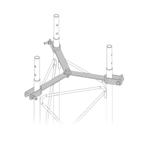 [SYSCOMTOWERS_SJB-35G] SYSCOM TOWERS Brida para sujeción de retenida compatible con tramos STZ35G, Galvanizado por Inmersión en Caliente.