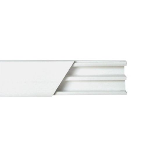 [THORSMAN_TMK-1020-CD] Thorsman Canaleta blanca de PVC auto extinguible, con división, 20 x 10 mm, tramo de 2.5m (5101-01250)