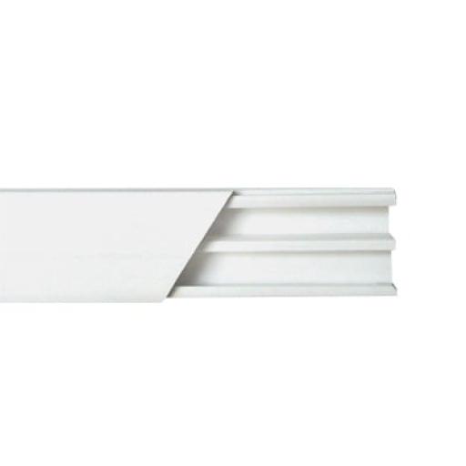 [THORSMAN_TMK-1020-CD] Thorsman Canaleta blanca de PVC auto extinguible, con división, 20 x 10 mm, tramo de 2.5m (5101-01250)