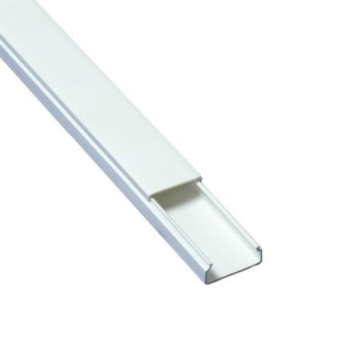 [THORSMAN_TMK-1020-SD] Thorsman Canaleta blanca de PVC auto extinguible, sin división, 20 x 10 mm, tramo de 2.5 m (5101-01260)